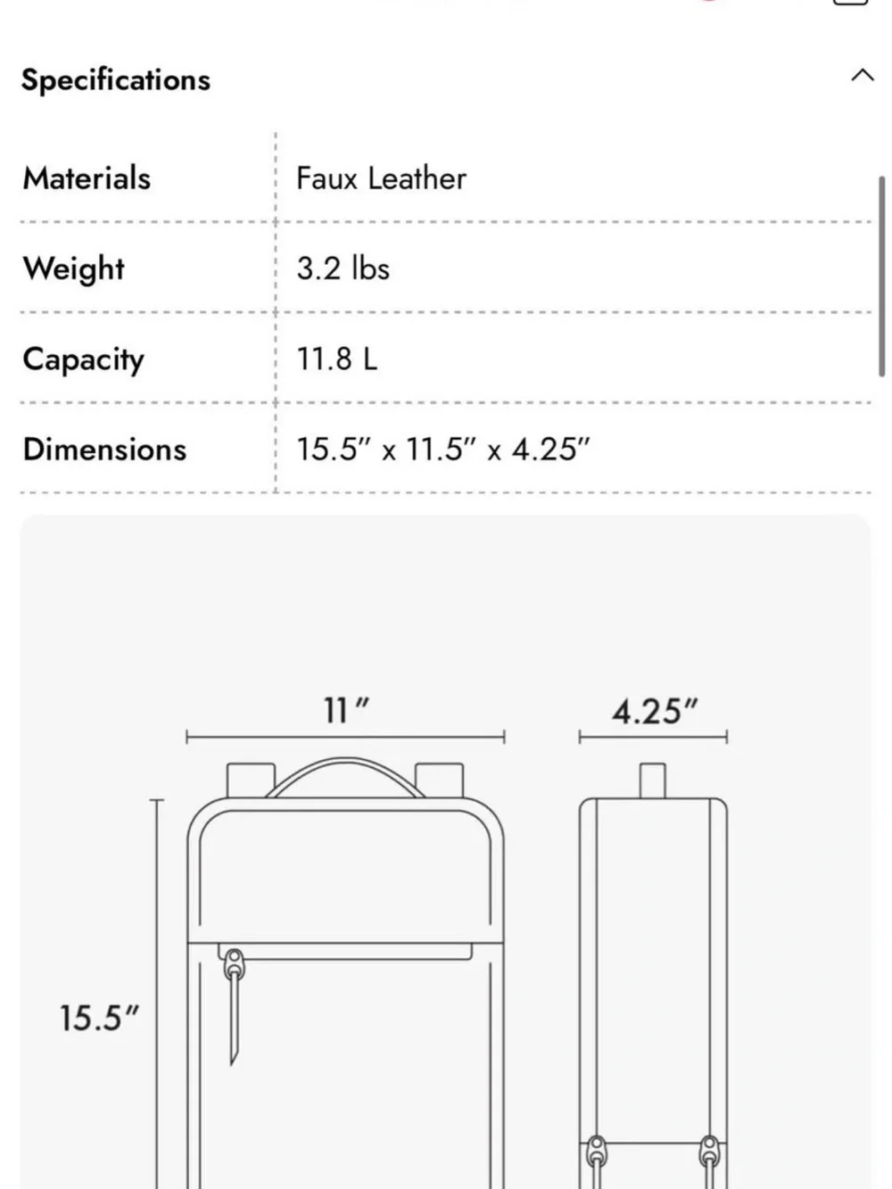 Calpak Women's Light Gray laptop Bag with Whipstitch Trim